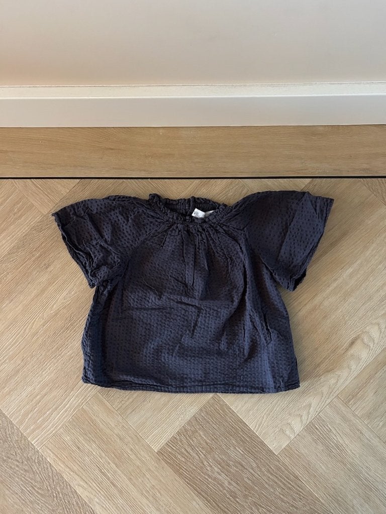 Z.g.a.n. Zwarte top met korte mouwen, Zara, maat 110, Kinderen en Baby's, Kinderkleding | Maat 110, Meisje, Ophalen of Verzenden