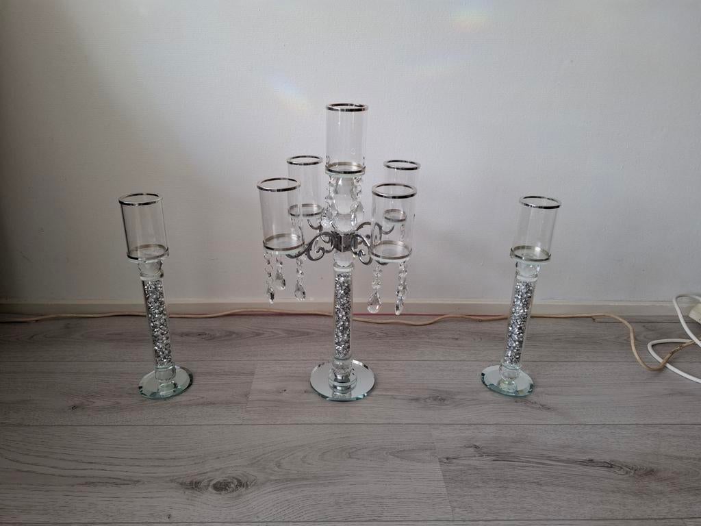 Kandelaars en lampen RVS, Ophalen of Verzenden, Koper of Brons