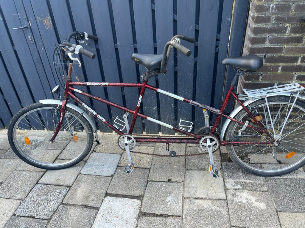 Lespo Tandemfiets opknapper, Fietsen en Brommers, Fietsen | Tandems, Gebruikt, Minder dan 10 versnellingen, 53 tot 57 cm, 51 tot 55 cm