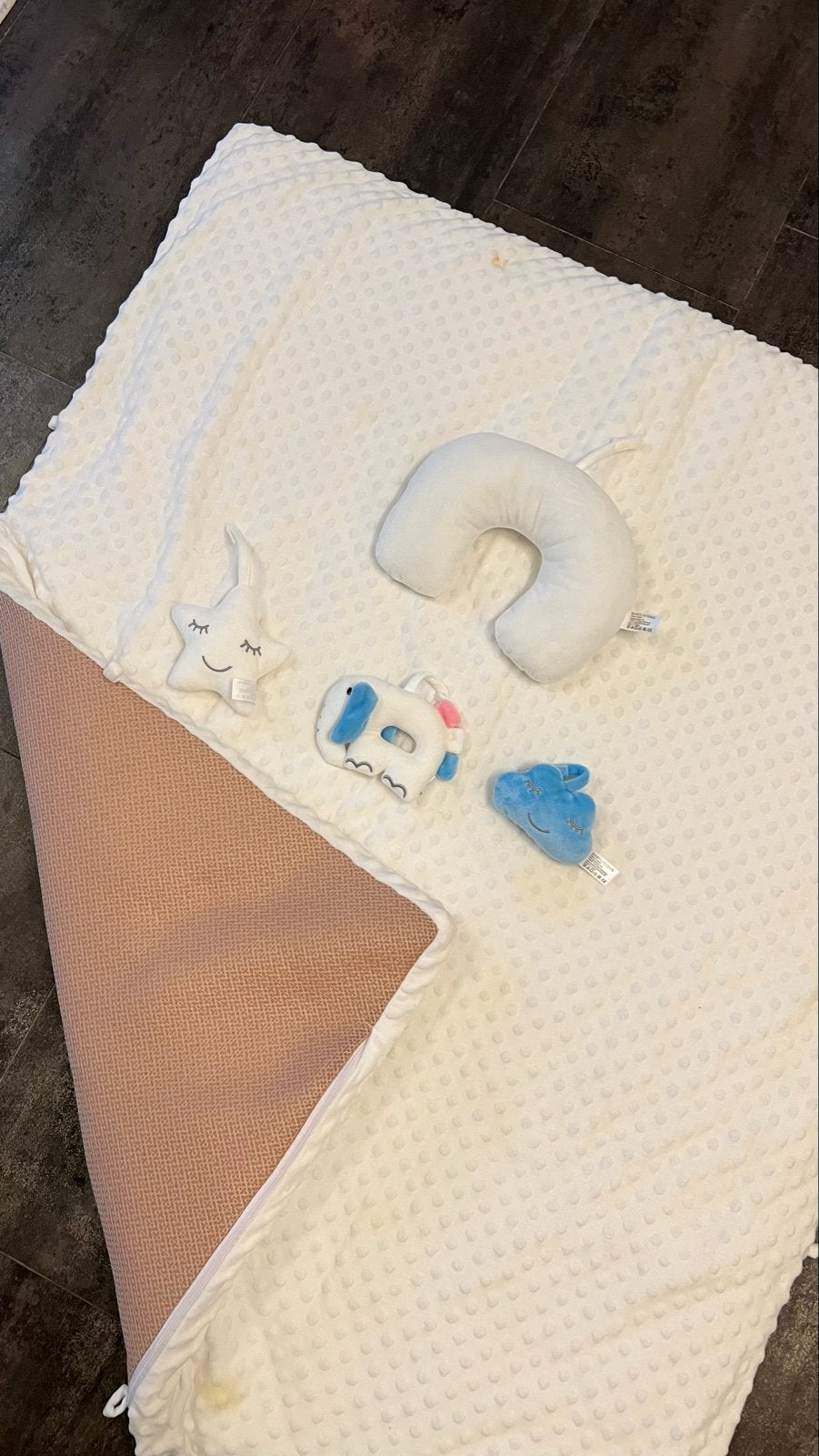 Baby speelmat met kussentjes en speeltjes, Ophalen, Gebruikt