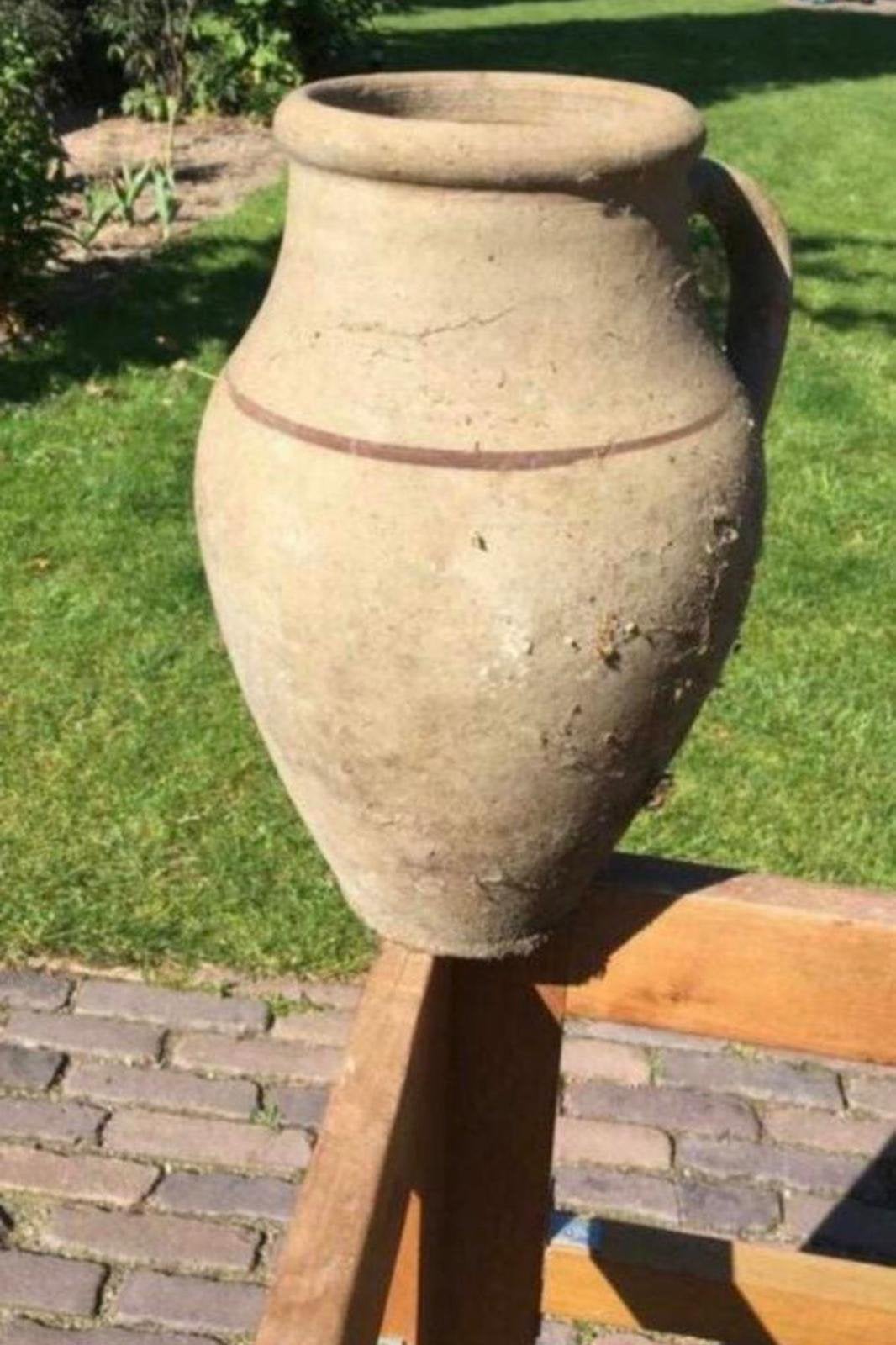 Oud Hollandse terracotta unieke kruik ambachtswerk, Ophalen