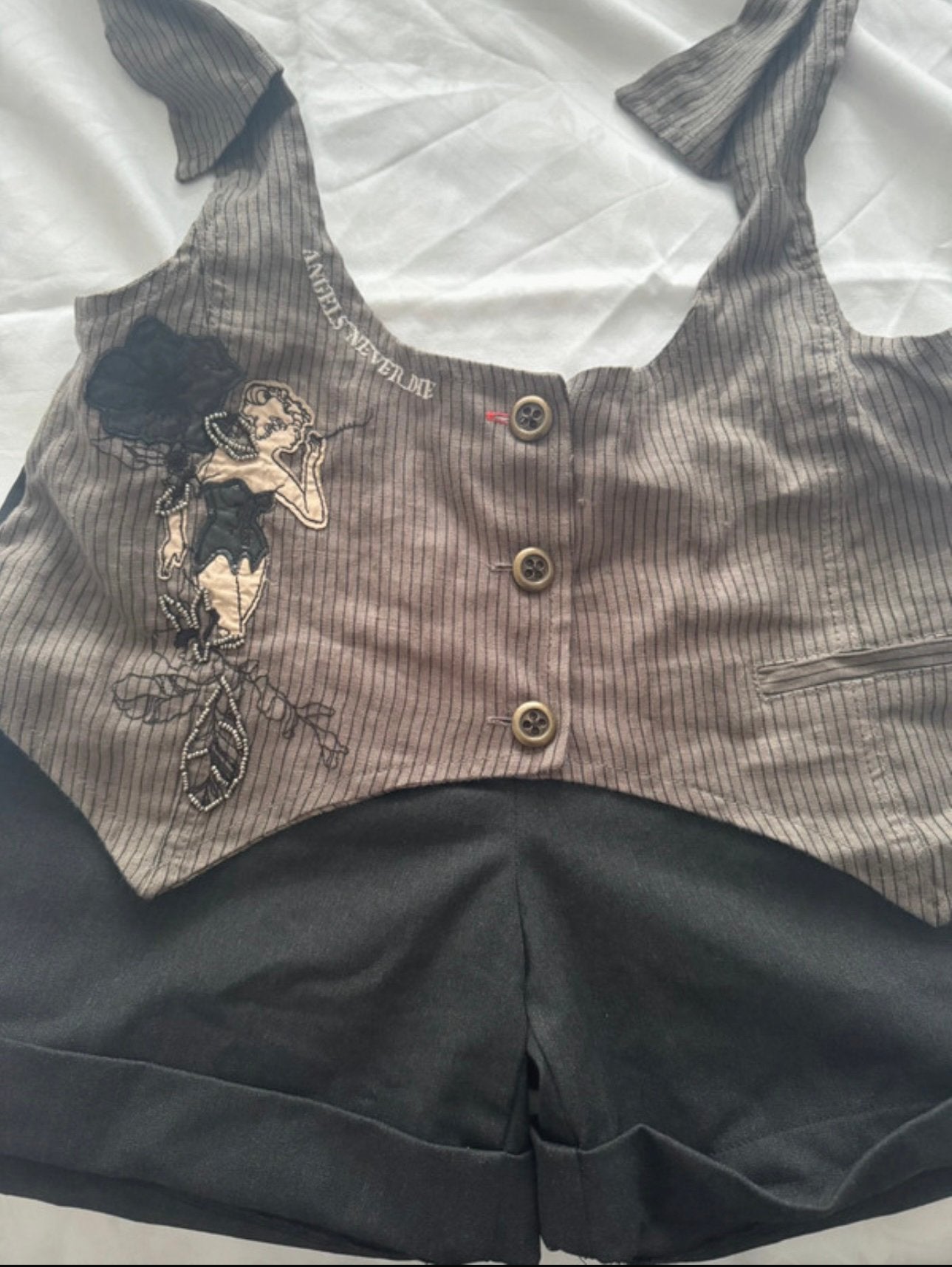 Vintage jumpsuit/schort/, Ophalen of Verzenden, Zo goed als nieuw