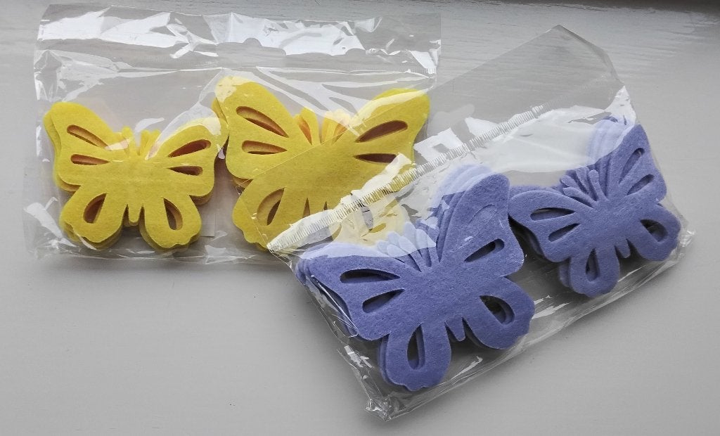Vilten vlinders - decoratiemateriaal - knutselmateriaal - ge, Ophalen of Verzenden, Nieuw, Textiel, Knutselmateriaal