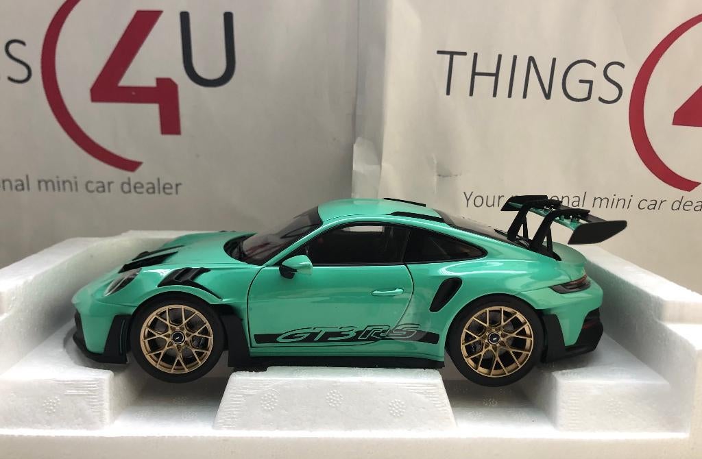 Norev 1:18 Porsche 911 GT3 RS 2022 GT turquoise nieuw, Hobby en Vrije tijd, Modelauto's | 1:18, Ophalen of Verzenden, Nieuw, Auto