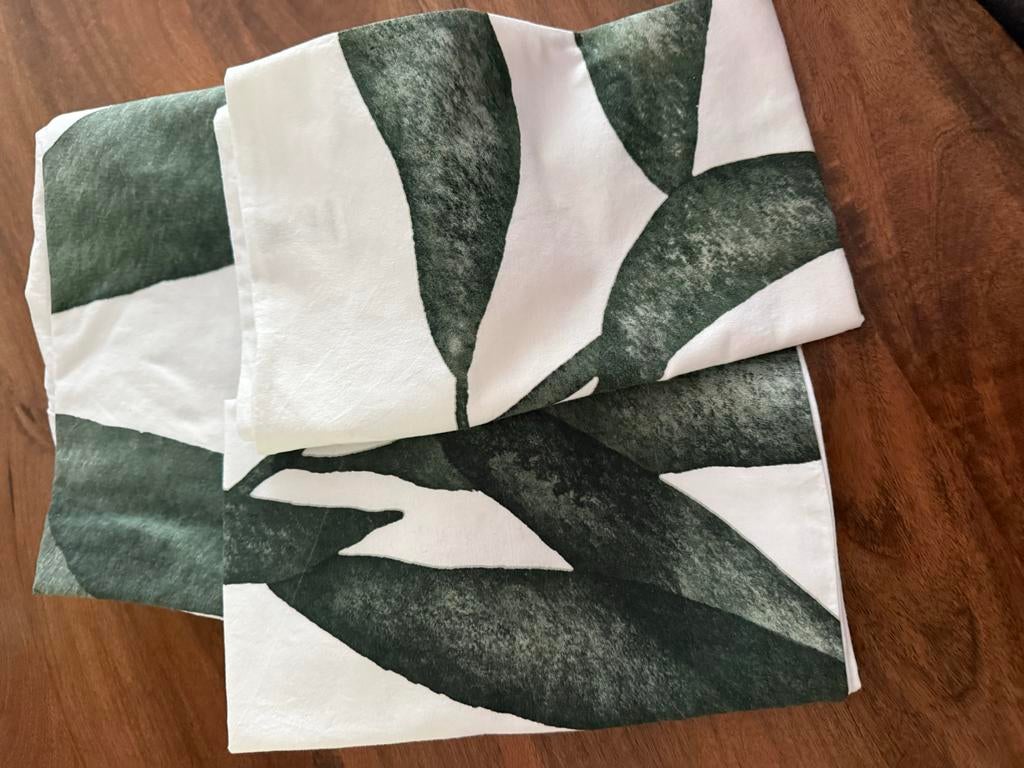Hema dekbedovertrek 240x220 met bladerenprint, Huis en Inrichting, Gebruikt, Dekbedovertrek, Tweepersoons, Ophalen of Verzenden