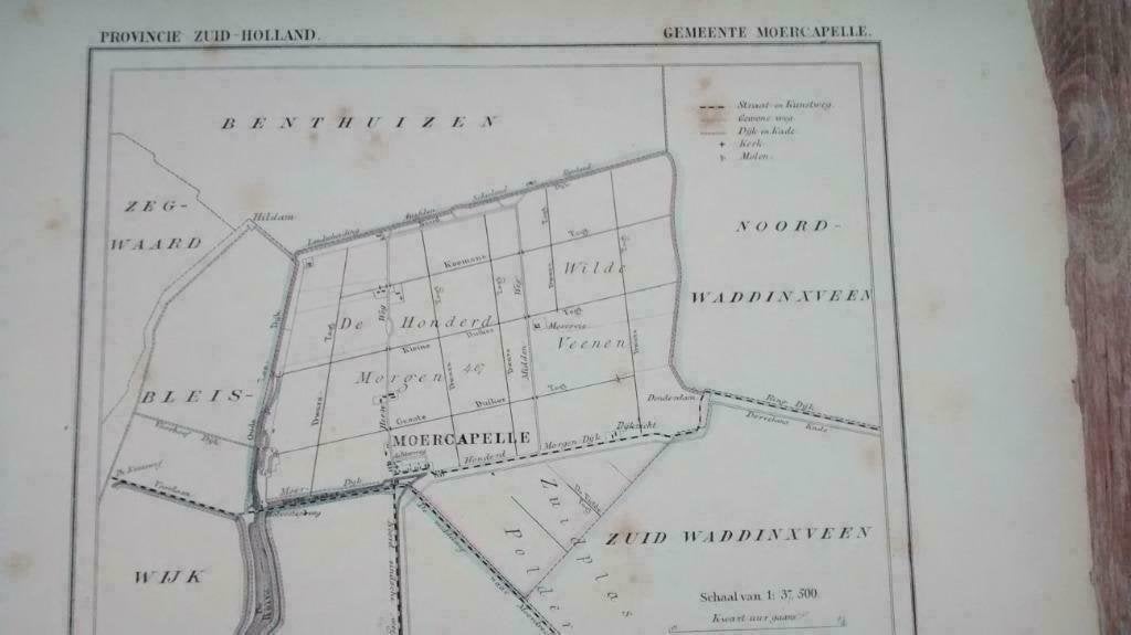 106 /  Moercapelle   Litho Kuyper ZH 1867, Ophalen of Verzenden