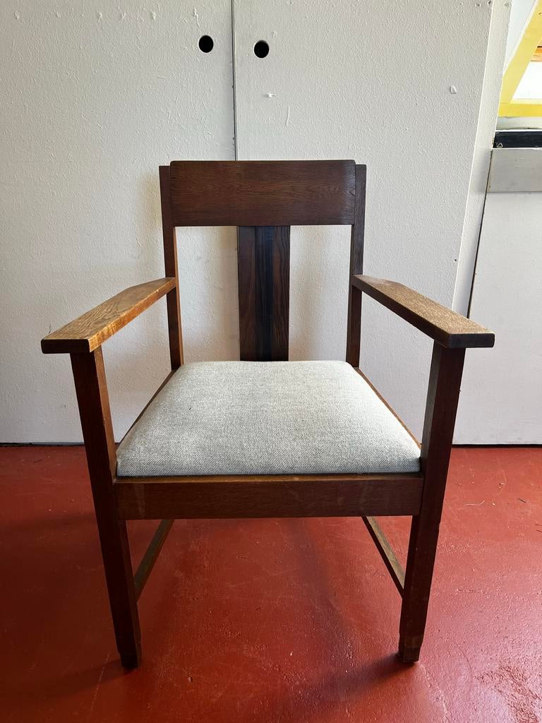 Berlage Stijl Stoel met Armleuningen, Antiek en Kunst, Antiek | Meubels | Stoelen en Banken, Ophalen