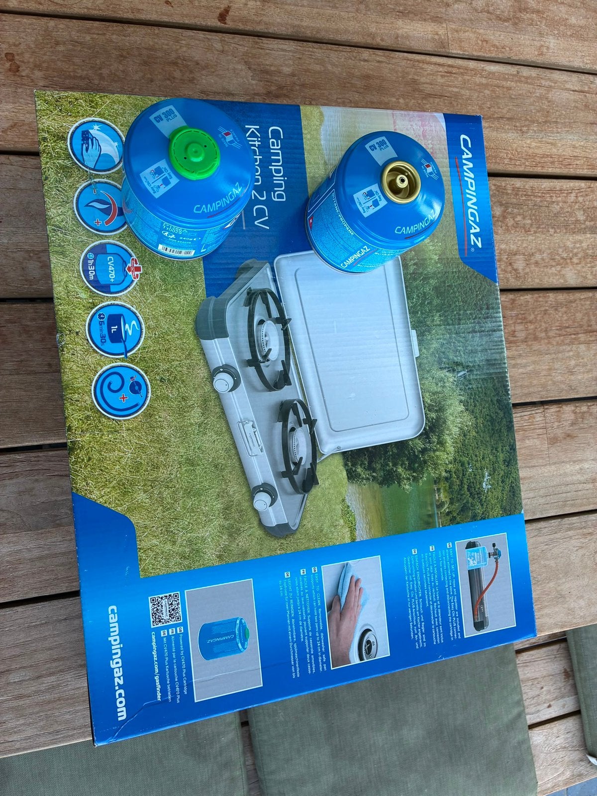 Camping gaz 2 pits pitten fornuis, Ophalen, Zo goed als nieuw