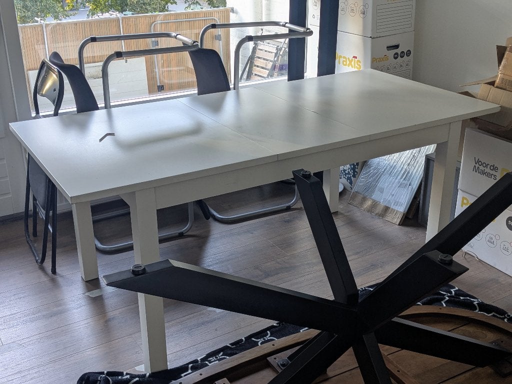 Gratis Uitschuifbare Eettafel (140x84 cm), IKEA ÅLHULT, Wit