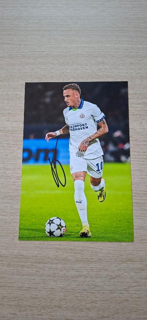 Foto met handtekening; Noa Lang # PSV FC Twente Ajax, Ophalen of Verzenden, Nieuw, PSV, Overige typen