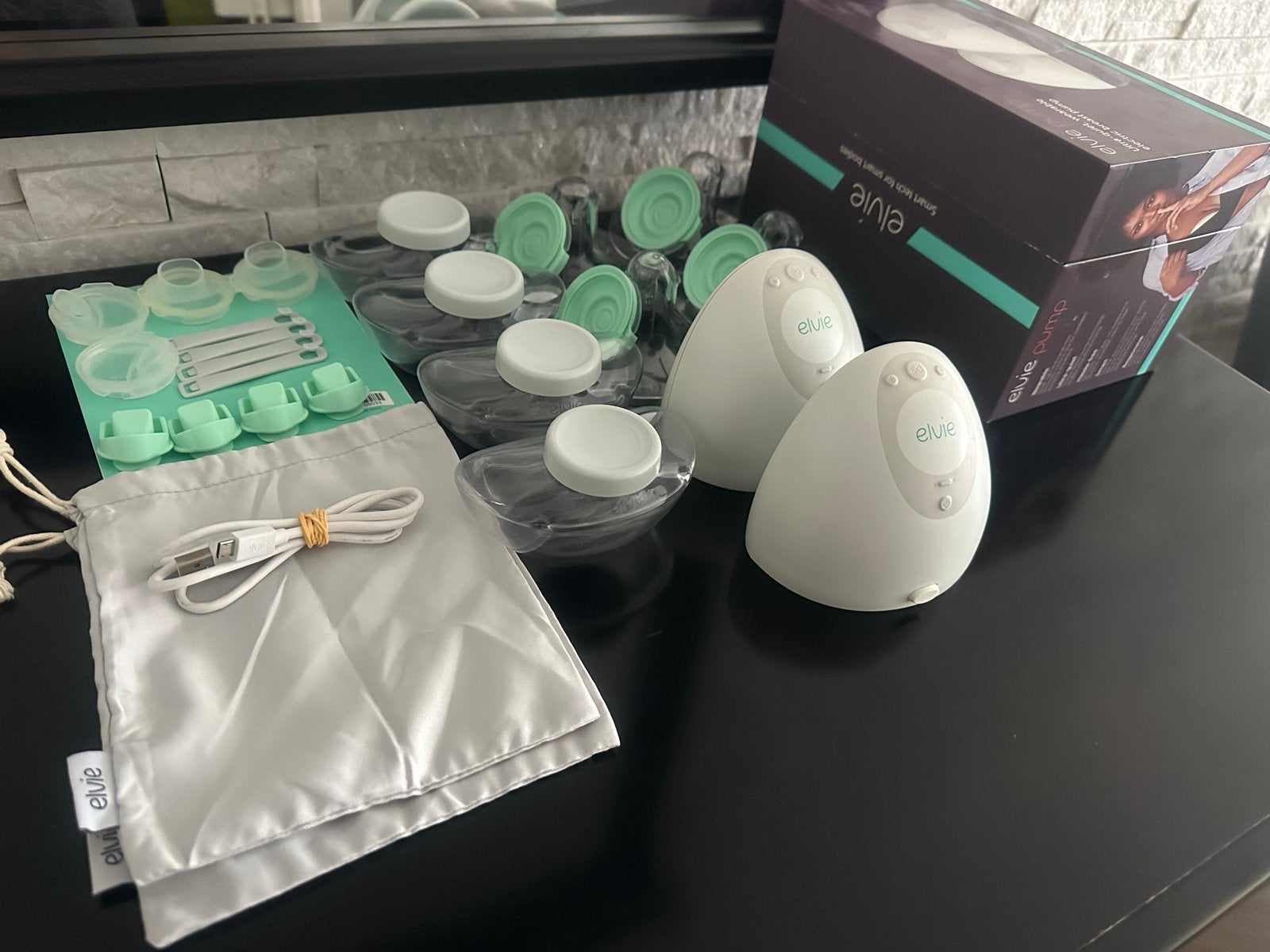 Elvie dubbele borstkolf, Kinderen en Baby's, Babyvoeding en Toebehoren, Ophalen, Borstkolf, Zo goed als nieuw, Elvie
