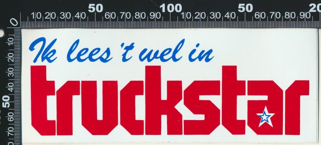 Sticker: Truckstar - Ik lees het wel in (3), Ophalen of Verzenden, Zo goed als nieuw, Bedrijf of Vereniging