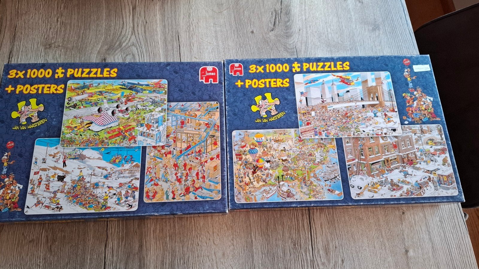 Jan van Haasteren en falcon puzzels, Ophalen of Verzenden, 500 t/m 1500 stukjes, Zo goed als nieuw