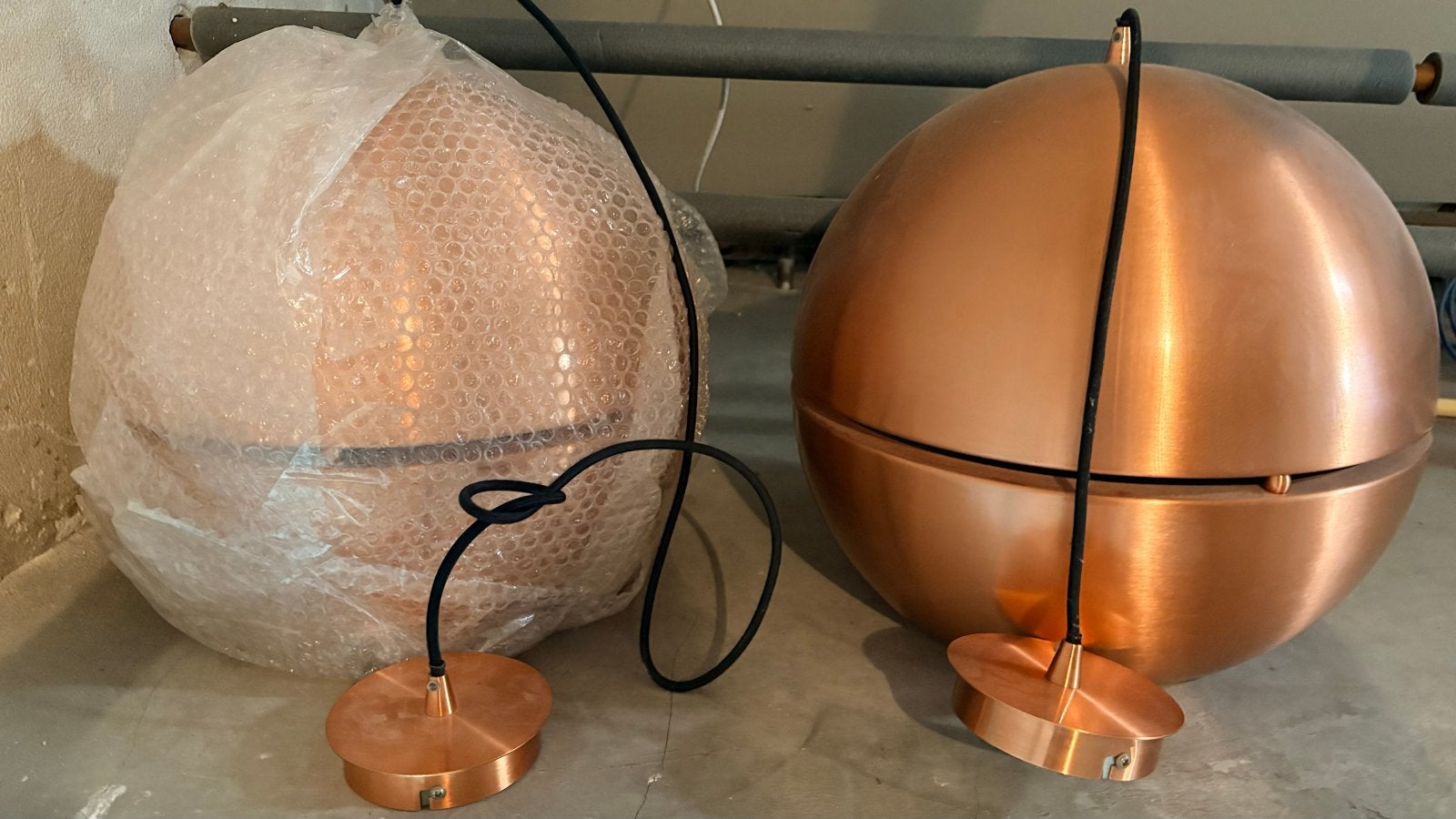 2x Zuiver Retro Classic '70 hanglamp - koper - r50, Ophalen of Verzenden, Zo goed als nieuw, Metaal, 50 tot 75 cm