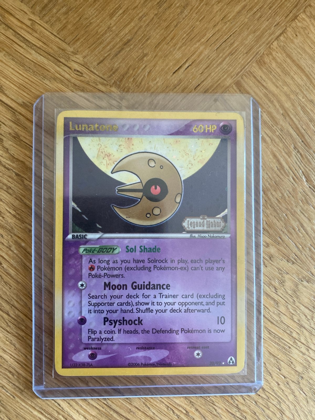 Pokémon Kaart Lunatone 2006 Legend Maker 60 HP, Verzenden, Zo goed als nieuw, Losse kaart