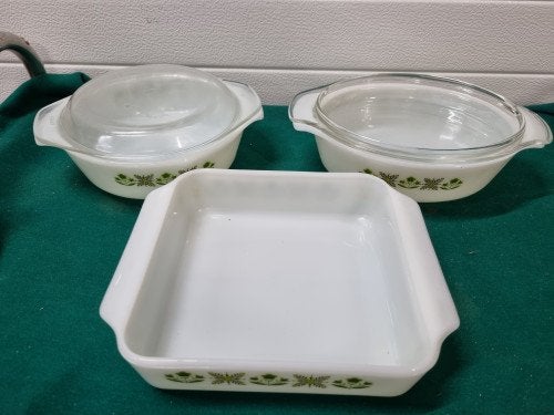 -	Schalen vintage anchorhocking drie stuks, Ophalen of Verzenden, 'T Olde Gre-j, Info@toldegrej.nl, Endepoelstraat 20f Didam