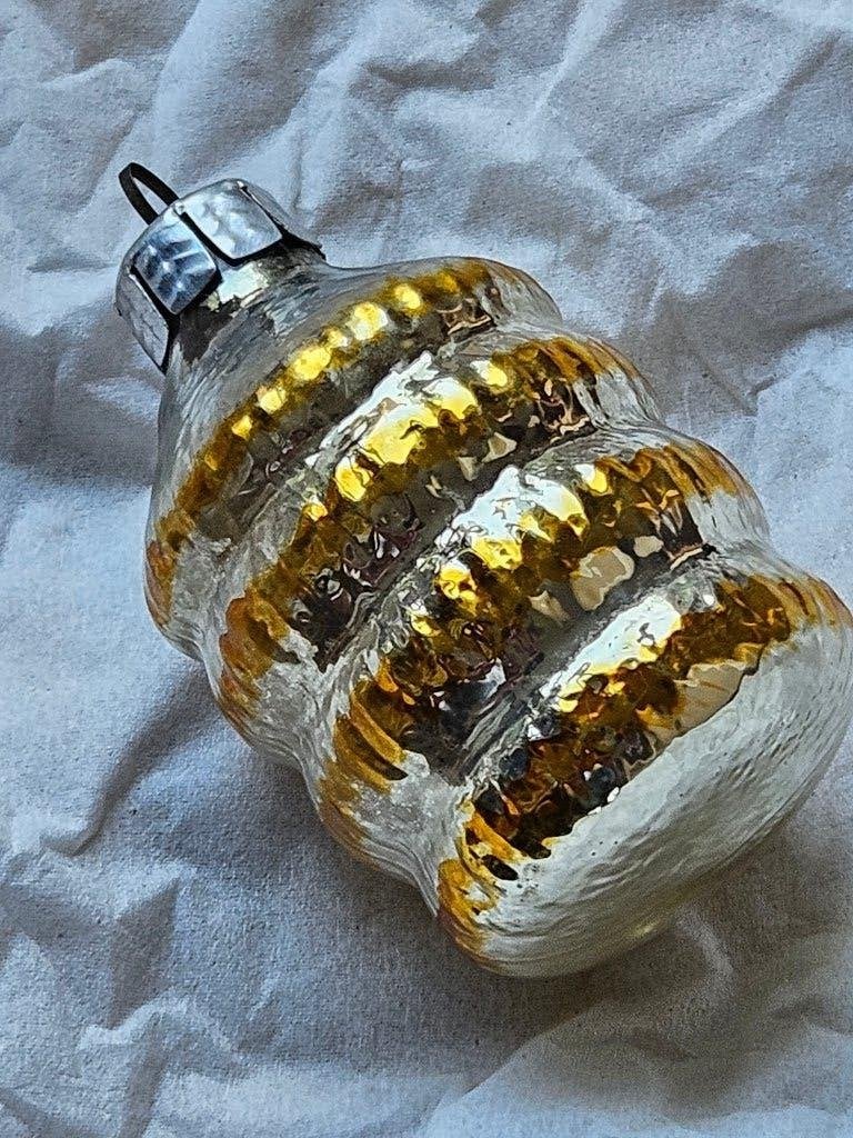 Vintage glazen lampion kerstboom hanger, Diversen, Kerst, Ophalen of Verzenden, Gebruikt