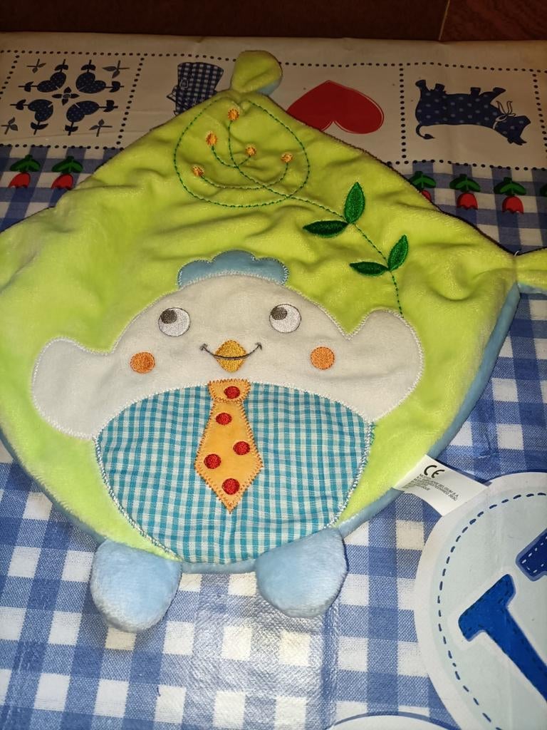 Nicotoy knuffeldoekje vogel met stropdas, Ophalen of Verzenden, Zo goed als nieuw, Overige typen