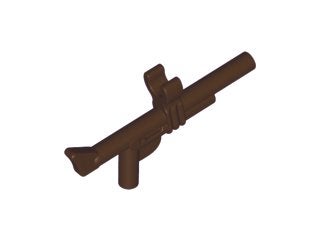Lego Dark Brown Minifigure, Weapon Gun, Rifle with Clip, Gebruikt, Overige thema's, Lego, Accessoire
