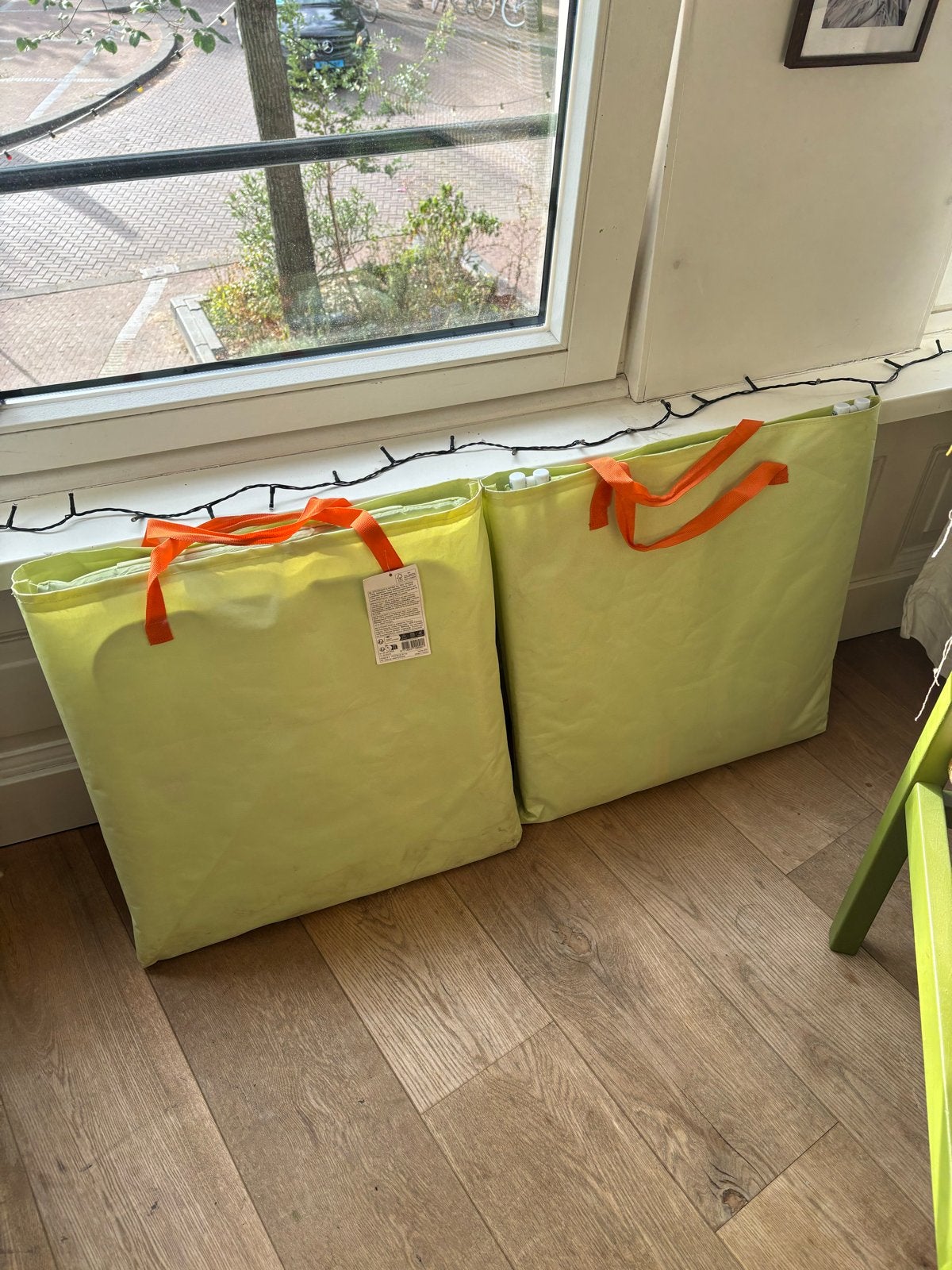 2x Opvouwbare ligstoel/strandstoel, Tuin en Terras, Ophalen, Zo goed als nieuw, Inklapbaar