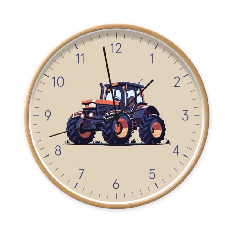 Kinderklok Wandklok Klok Tractor Dutch Sprinkles, Info@dutchsprinkles.nl, Ophalen of Verzenden, Dutch Sprinkles, Nieuw