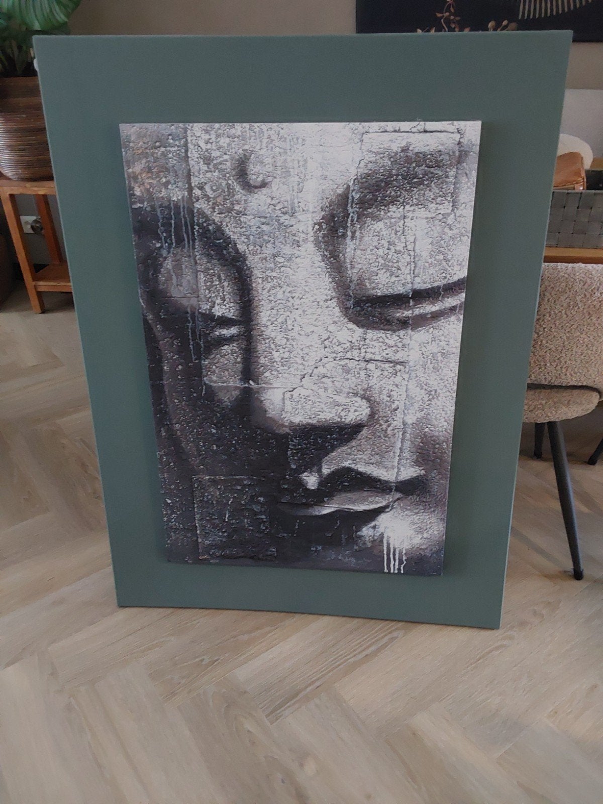 Boeddha schilderij op canvas - Rustgevende wanddecoratie, Ophalen