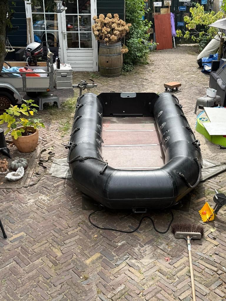 DSB 400 Hypalon rubberboot + 10 PK Mercury motor, Watersport en Boten, Ophalen, Gebruikt, Buitenboordmotor
