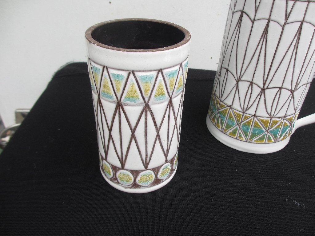 2 stuks Vintage vazen Ceramiek Maltezer Delft keramiek, Ophalen of Verzenden