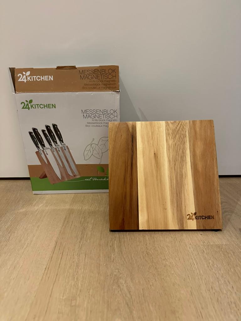 Houten Magnetisch Messenblok 24Kitchen, Ophalen of Verzenden, Nieuw, Hout, Los bestek