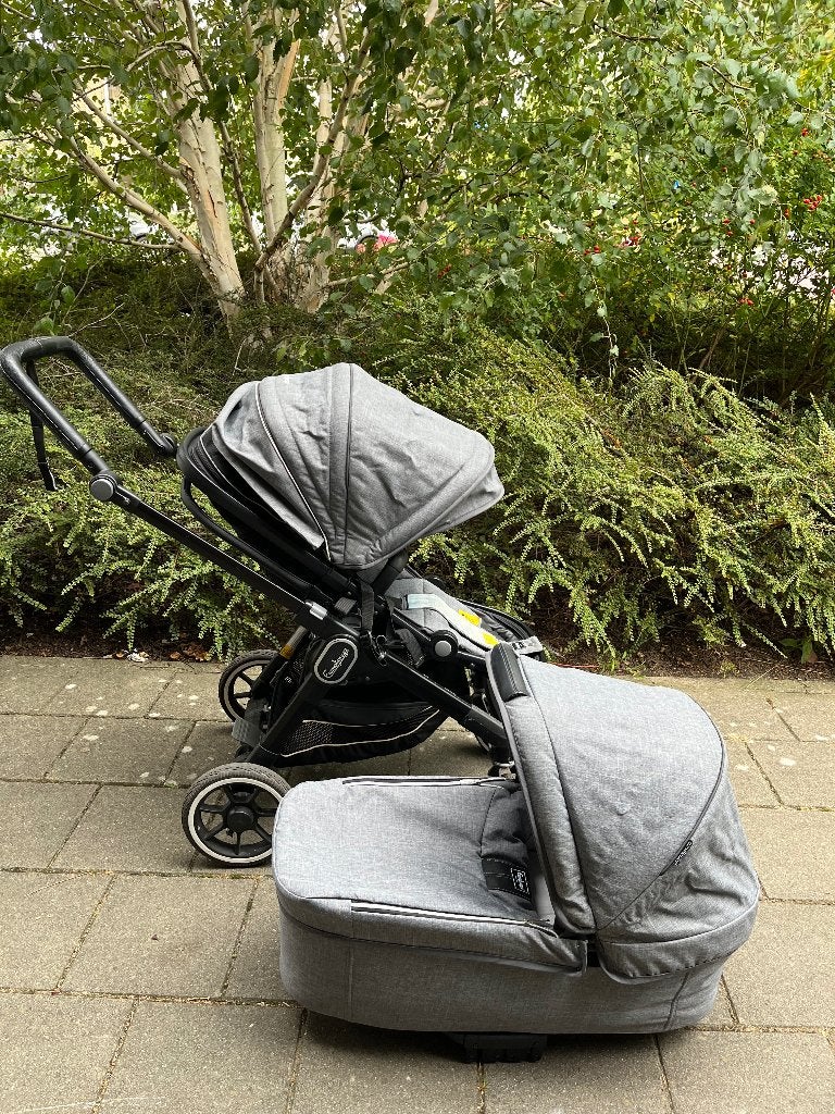Emmaljunga kinderwagen compleet – reiswieg + zitje + matras, Duowagen, Gebruikt, Ophalen, Kinderwagen