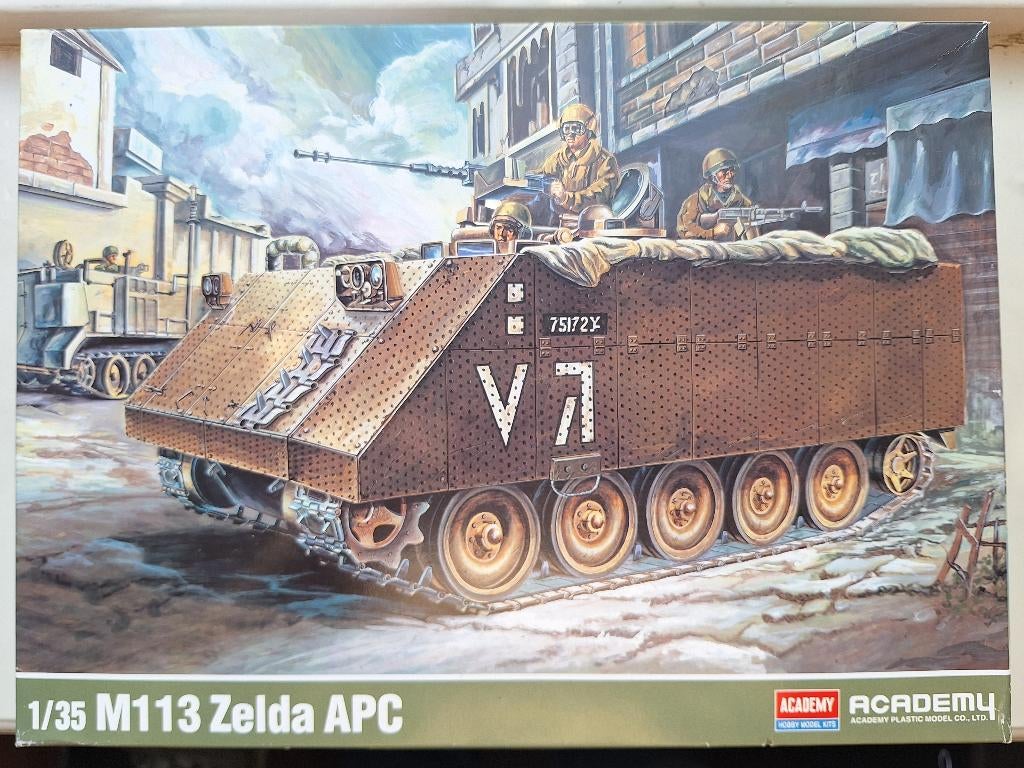M113 Zelda APC - IDF (met crew) - Academy 1/35, Hobby en Vrije tijd, Overige merken, Tank, 1:32 tot 1:50, Nieuw