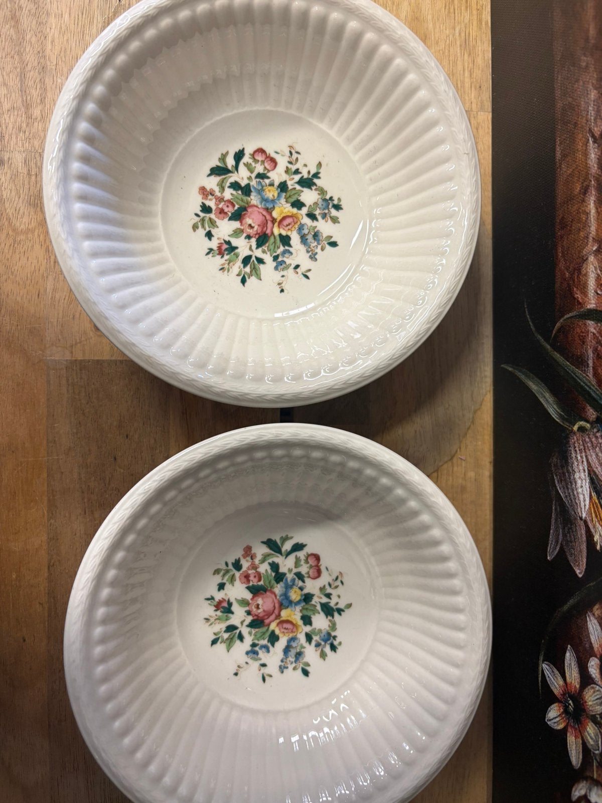 Twee vla schaaltjes Conway/Wedgwood, Ophalen of Verzenden