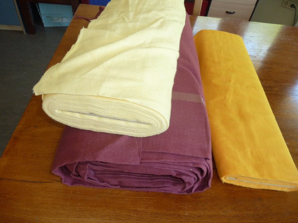 3 rollen flanel katoen stof diverse kleuren, Overige kleuren, 120 cm of meer, Ophalen of Verzenden, Katoen