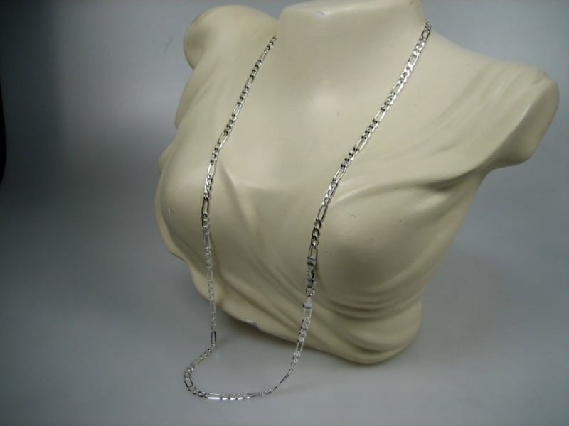 Zilveren figaro ketting, zie onze webshop antiekjuwelier, Sieraden, Tassen en Uiterlijk, Verzenden, Nieuw, Zilver, Zilver