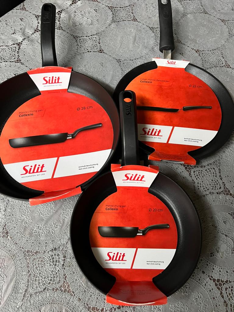 AANBIEDING Silit koekenpannen 28 & 20cm Pannenkoekpan (25cm), Ophalen of Verzenden, Nieuw, Rvs, Pannenset