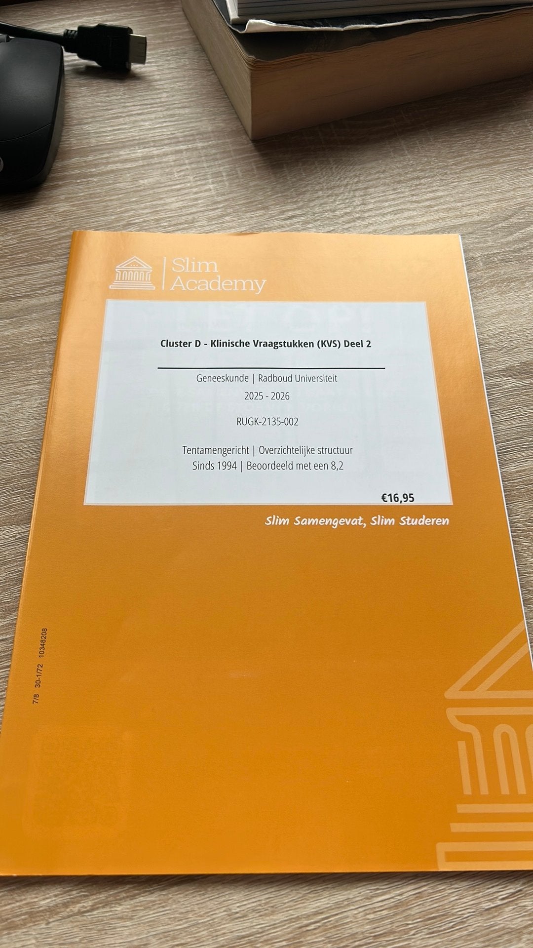 Slimacademy klinische vraagstukken cluster D deel 2 2024/25, Ophalen of Verzenden, Beta, Zo goed als nieuw, WO