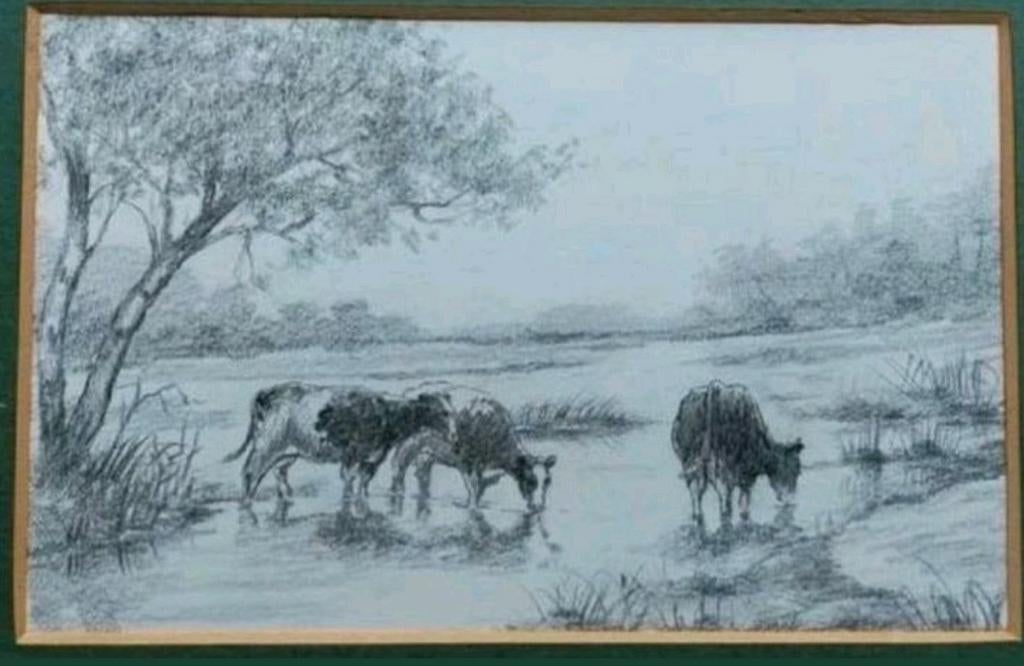 Hub van Winkel  ... originele tekening ... Budel/ Cranendonk, Ophalen of Verzenden