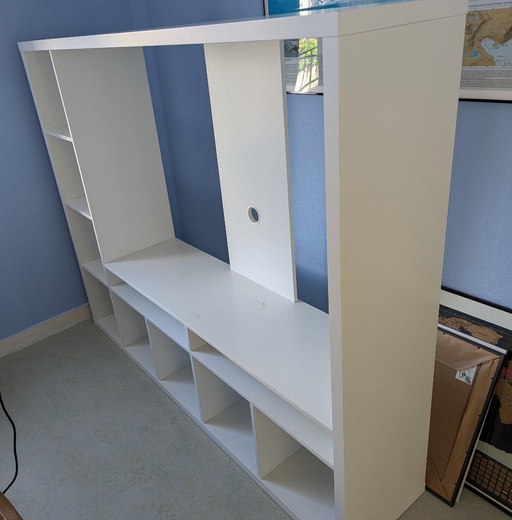 Ikea EXPEDIT tv kast (wit), Ophalen, Kunststof, Gebruikt, 100 tot 150 cm