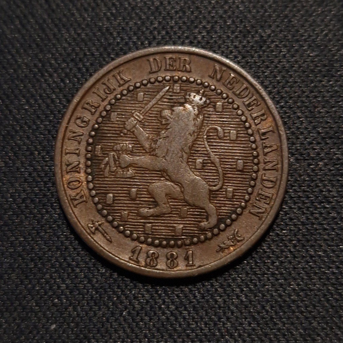 1 cent 1881, Verzenden, Koning Willem III, 1 cent, Losse munt