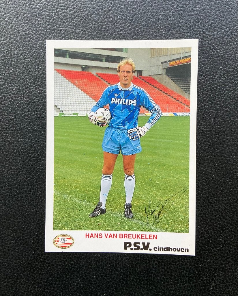 Spelerskaart Hans van Breukelen, Verzamelen, Ophalen of Verzenden, Zo goed als nieuw, PSV, Spelerskaart