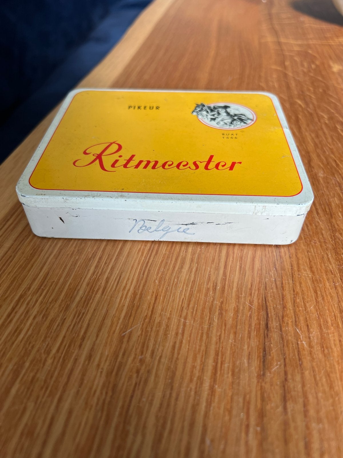 Vintage Ritmeester Pikeur sigarenblikje (jaren '60), Ophalen of Verzenden