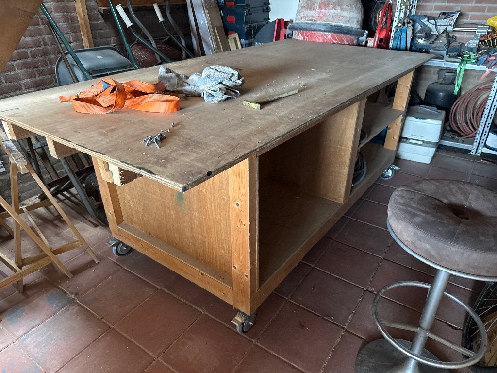 Werkbank tafel, Doe-het-zelf en Verbouw, Werkbanken, Ophalen, Gebruikt, 120 tot 170 cm
