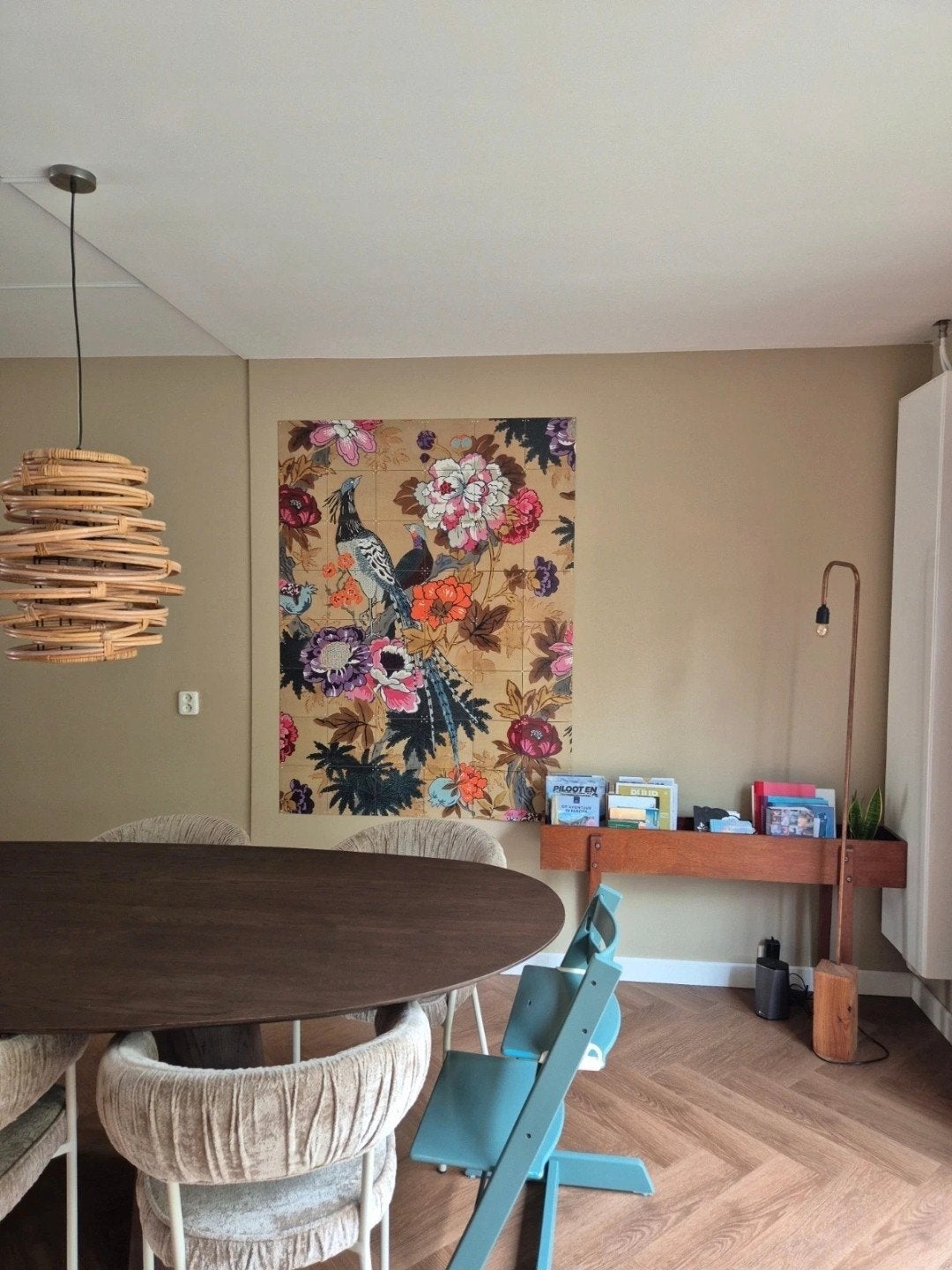 IXXI Tropical Birds Wanddecoratie 120x160 cm, Huis en Inrichting, Meerkleurig, Papier/karton, Ophalen of Verzenden, Zo goed als nieuw