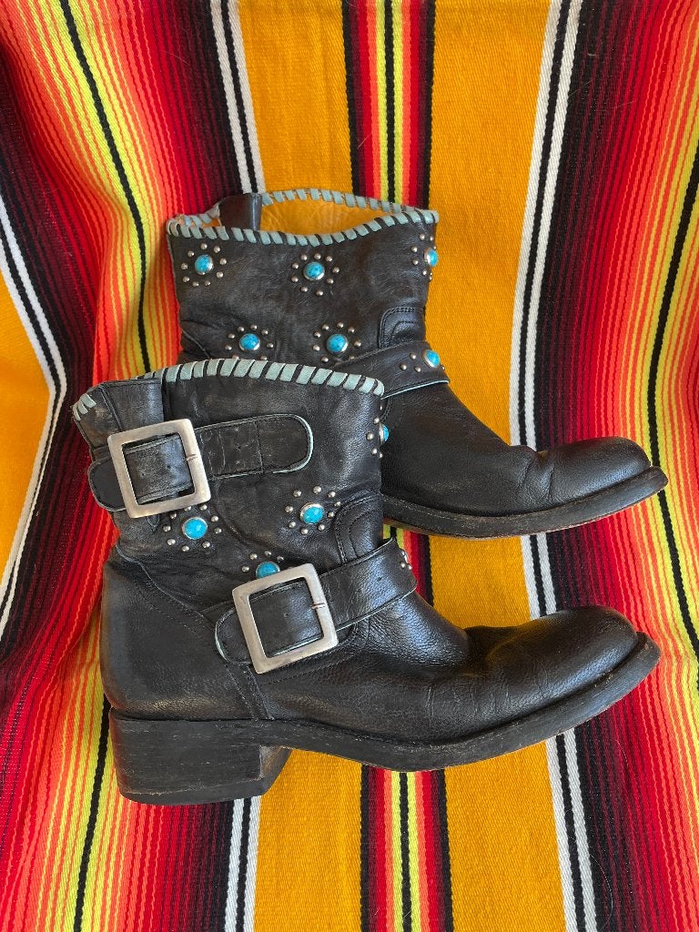Old gringo Mexicana laarzen maat 40,5.., Zwart, Lage of Enkellaarzen, Ophalen of Verzenden, Old gringo