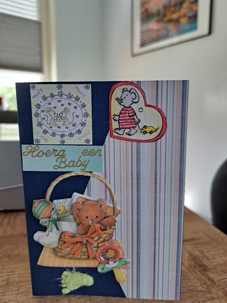 kaarten hoera een baby met envelop, Ophalen of Verzenden, Nieuw, Kind