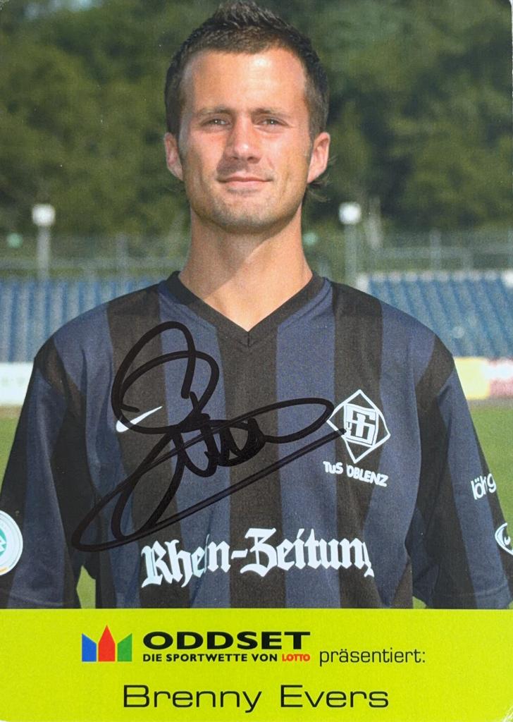 Spelerskaart Brenny Evers - TuS Koblenz 1911 - seizoen 05/06, Ophalen of Verzenden, Zo goed als nieuw, PSV, Spelerskaart