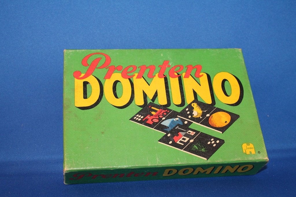 Jumbo Prenten Domino, vintage, 27 kaartjes. 1A9, Tweedehands verkoop, Tweedehands verkoop, Gebruikt, Ophalen of Verzenden