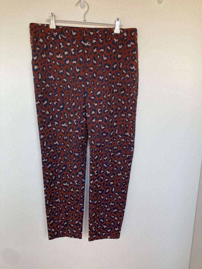 Scotch & Soda pantalon panterprint roest blauw maat 3/M, Maat 38/40 (M), Blauw, Scotch & Soda, Ophalen of Verzenden