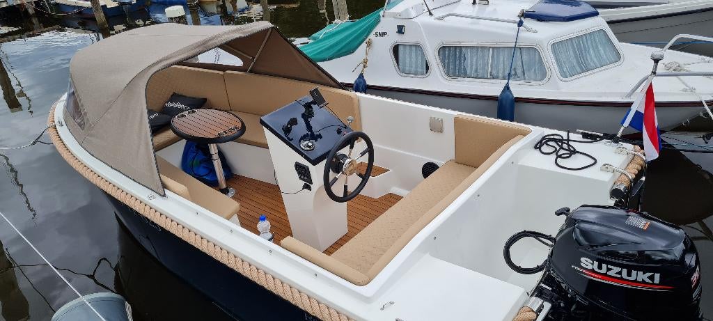 Reitdieper 490XL 2021, 30 PK Suzuki, auto trim, 55 vaaruren!, Ophalen, Zo goed als nieuw, Buitenboordmotor, Polyester