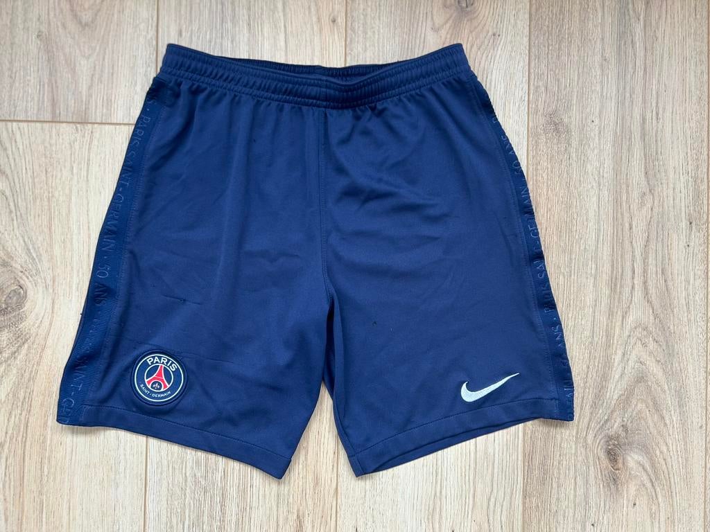 Nike Dri Fit Paris Saint Germain PSG korte broek blauw 146, Ophalen of Verzenden, Gebruikt, Jongen, Broek